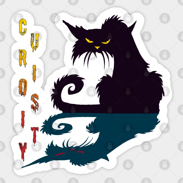 Curiosity Cat Doorslammer Gasser or Funny Car Drag Racing Motif Sticker by MultistorieDog